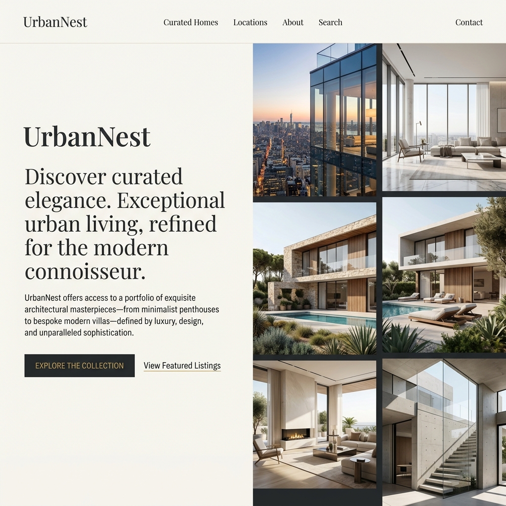UrbanNest Luxury Architecture Mockup Grid